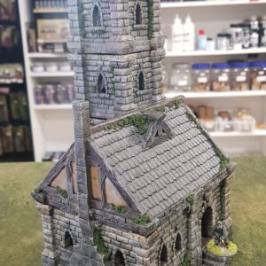 Modular Old English Church - Hand Built and Painted Miniature