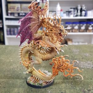 Origon the Denouncer - Chinese Dragon - Dungeons & Lasers - Hand Built and Painted Miniature